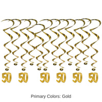 72 Pack Bulk 50th Anniversary Whirls