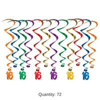 72 Pack Bulk 16 Whirls Asst Colors