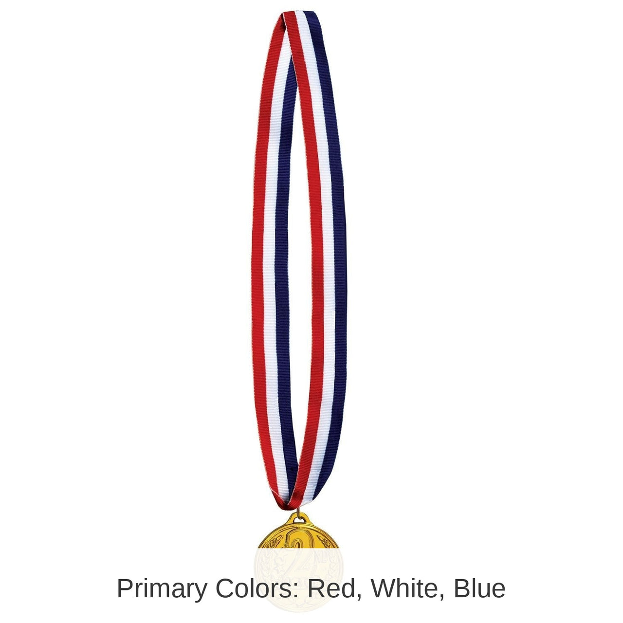 12 Pack Bulk 2nd Place Medal with Ribbon