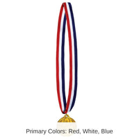 12 Pack Bulk 2nd Place Medal with Ribbon