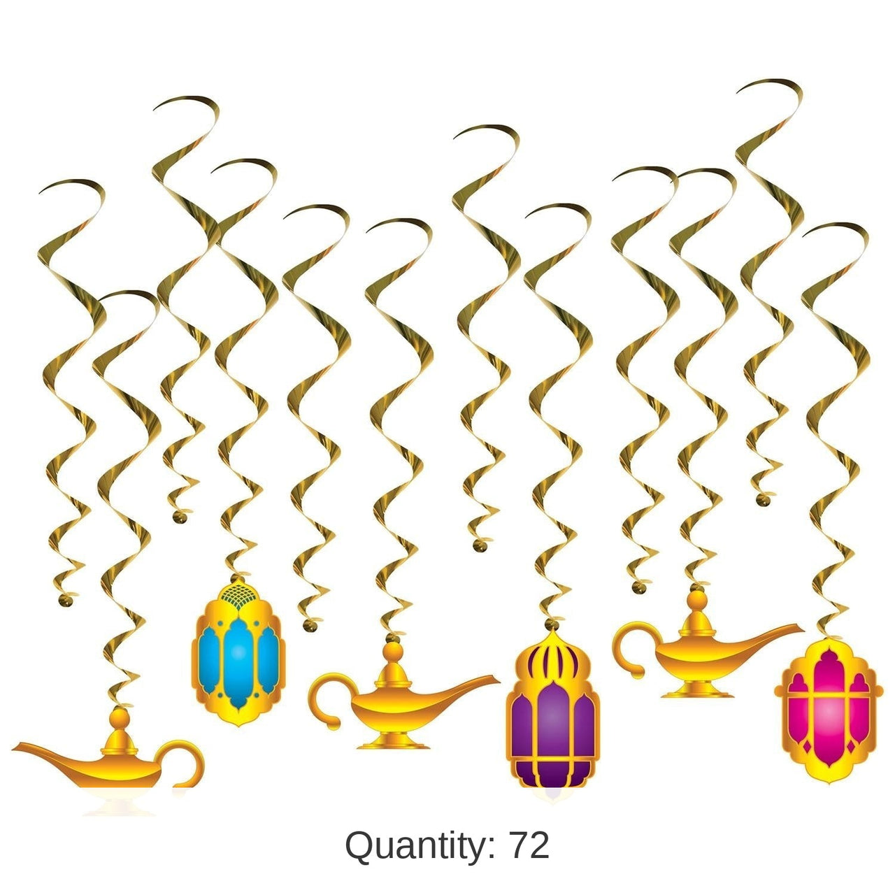 72 Pack Bulk Lantern/Lamp Party Whirls