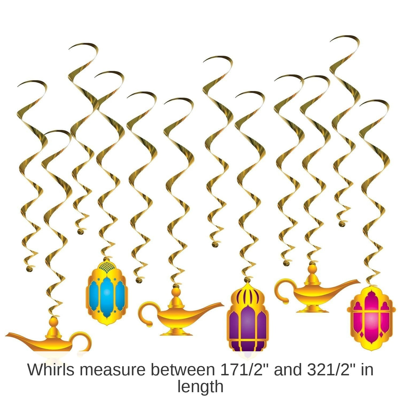 72 Pack Bulk Lantern/Lamp Party Whirls