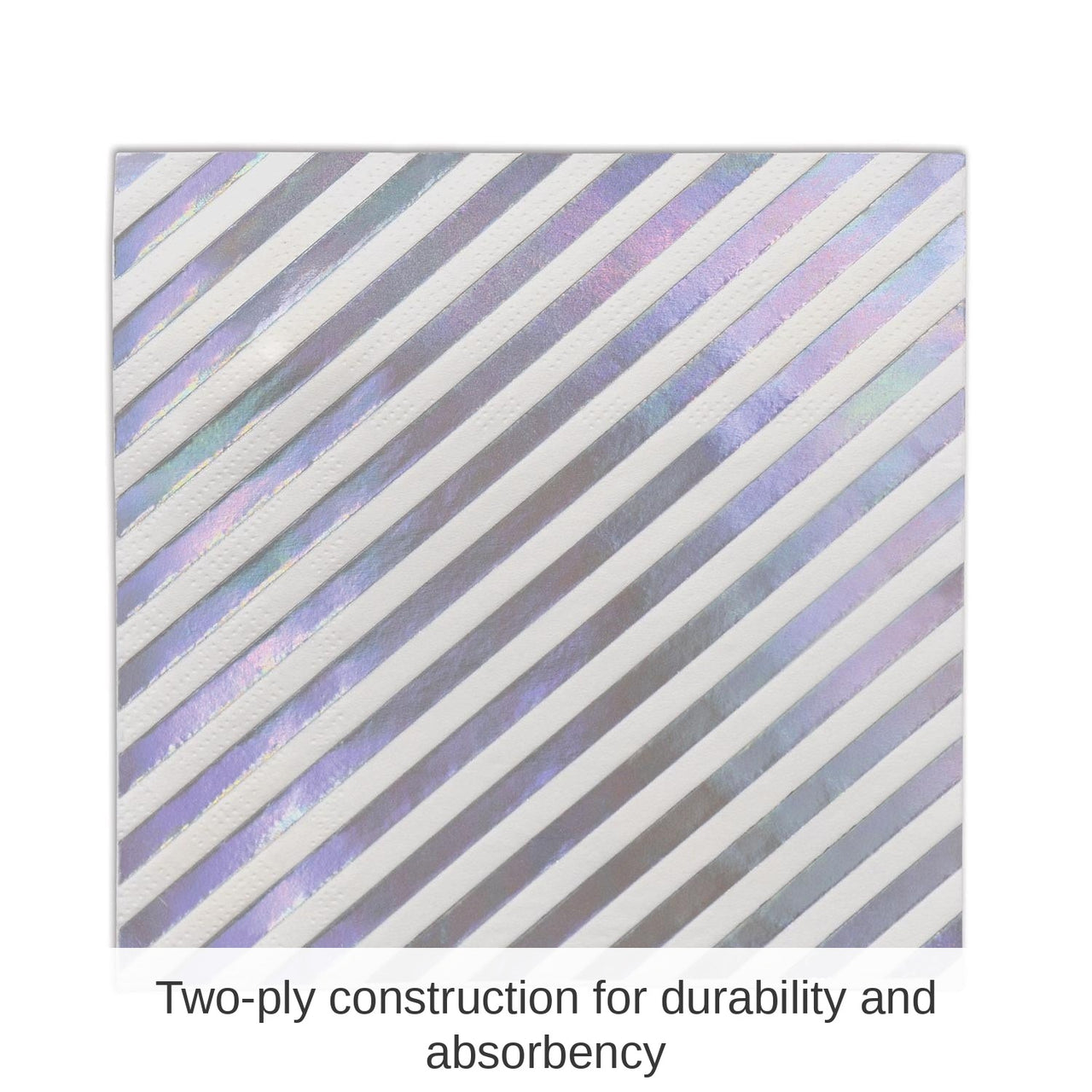 192 Pack Bulk Iridescent Stripes Party Luncheon Napkins