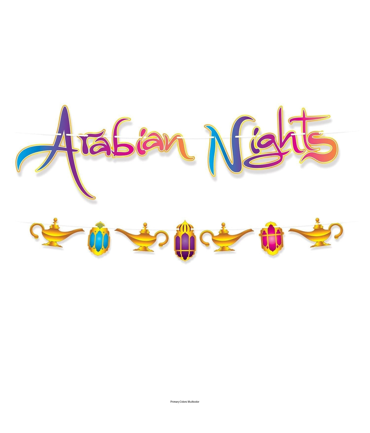 12 Pack Bulk Arabian Nights Party Streamer Set