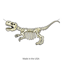 12 Pack Bulk T-Rex Skeleton Party Streamer
