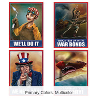 48 Pack Bulk World War II Party Poster Cutouts