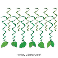 72 Pack Bulk Tropical Leaves Party Whirls