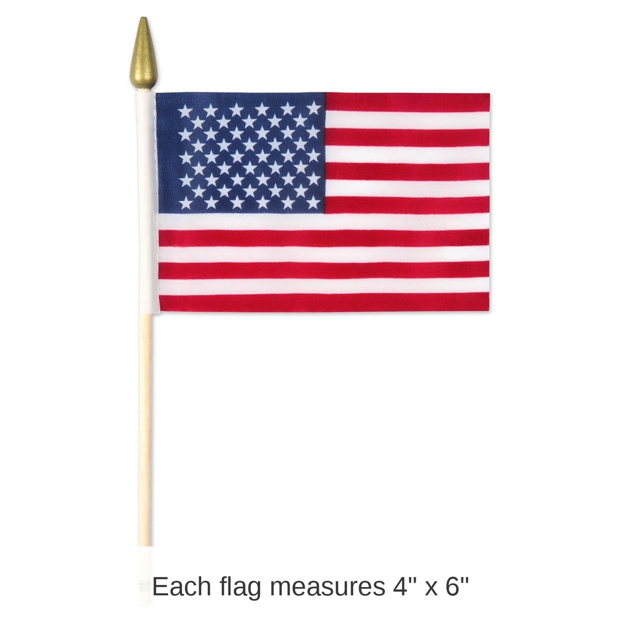 72 Pack Bulk Packaged American Party Flags - Fabric