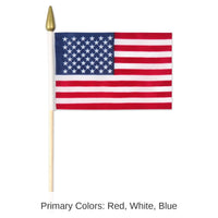 72 Pack Bulk Packaged American Party Flags - Fabric