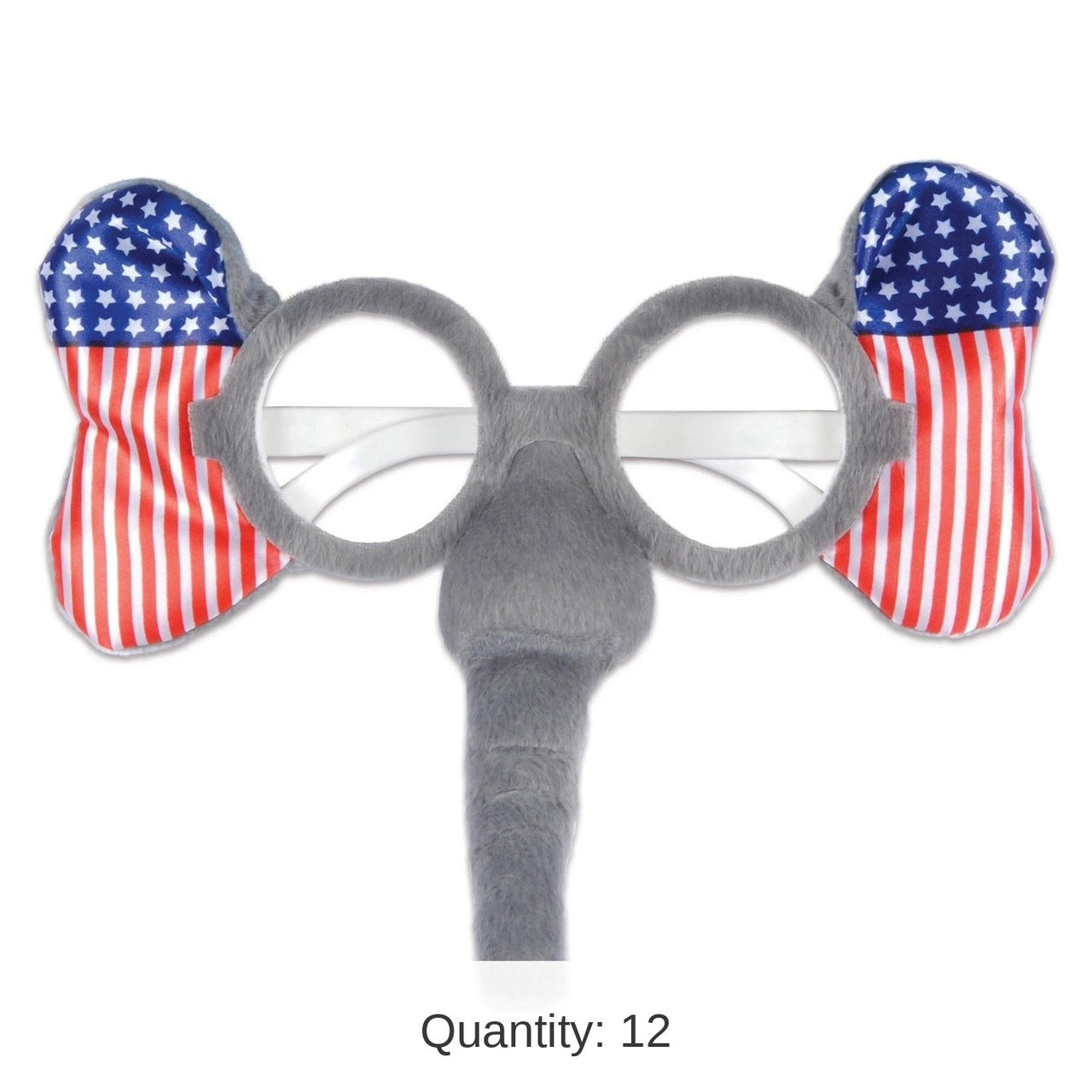 12 Pack Bulk Patriotic Elephant Glasses
