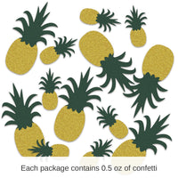 12 Pack Bulk Luau Party Pineapple Deluxe Sparkle Confetti (0.5 Oz/Pkg)