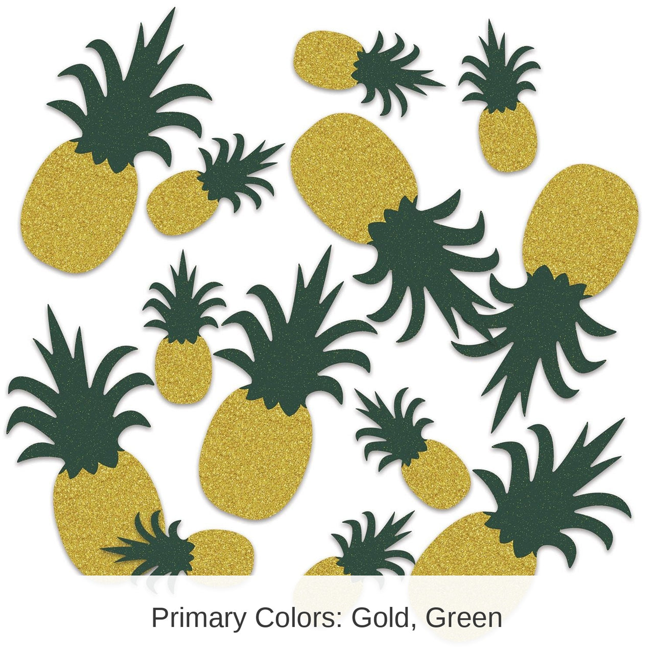 12 Pack Bulk Luau Party Pineapple Deluxe Sparkle Confetti (0.5 Oz/Pkg)
