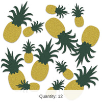 12 Pack Bulk Luau Party Pineapple Deluxe Sparkle Confetti (0.5 Oz/Pkg)