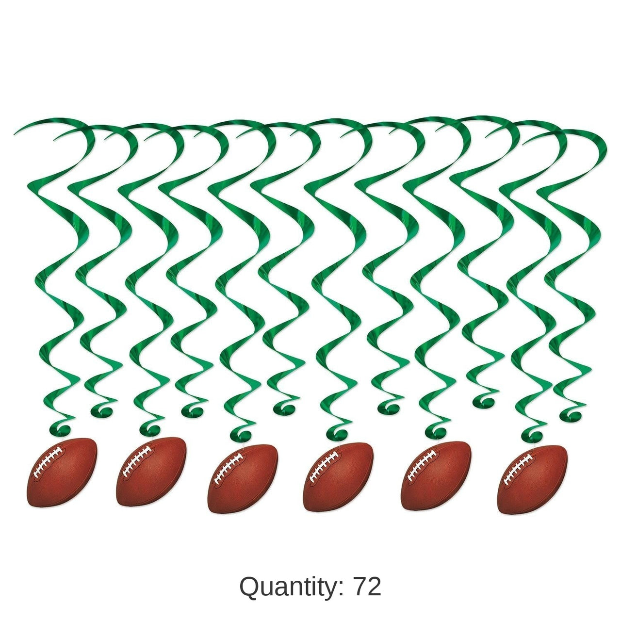 72 Pack Bulk Football Party Whirls