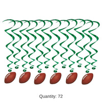 72 Pack Bulk Football Party Whirls