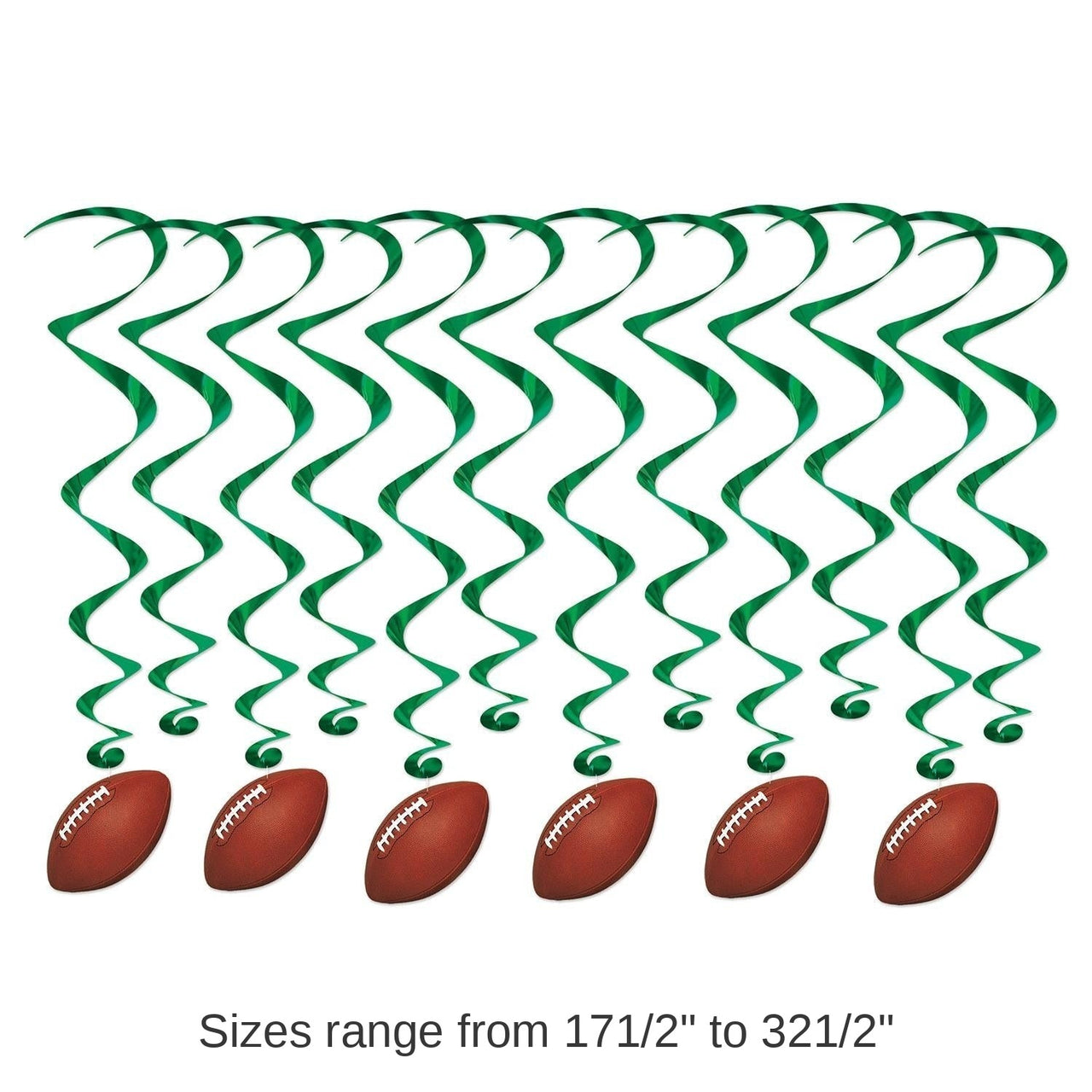 72 Pack Bulk Football Party Whirls