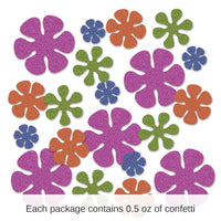 12 Pack Bulk Retro Flower Deluxe Party Sparkle Confetti (0.5 Oz/Pkg)