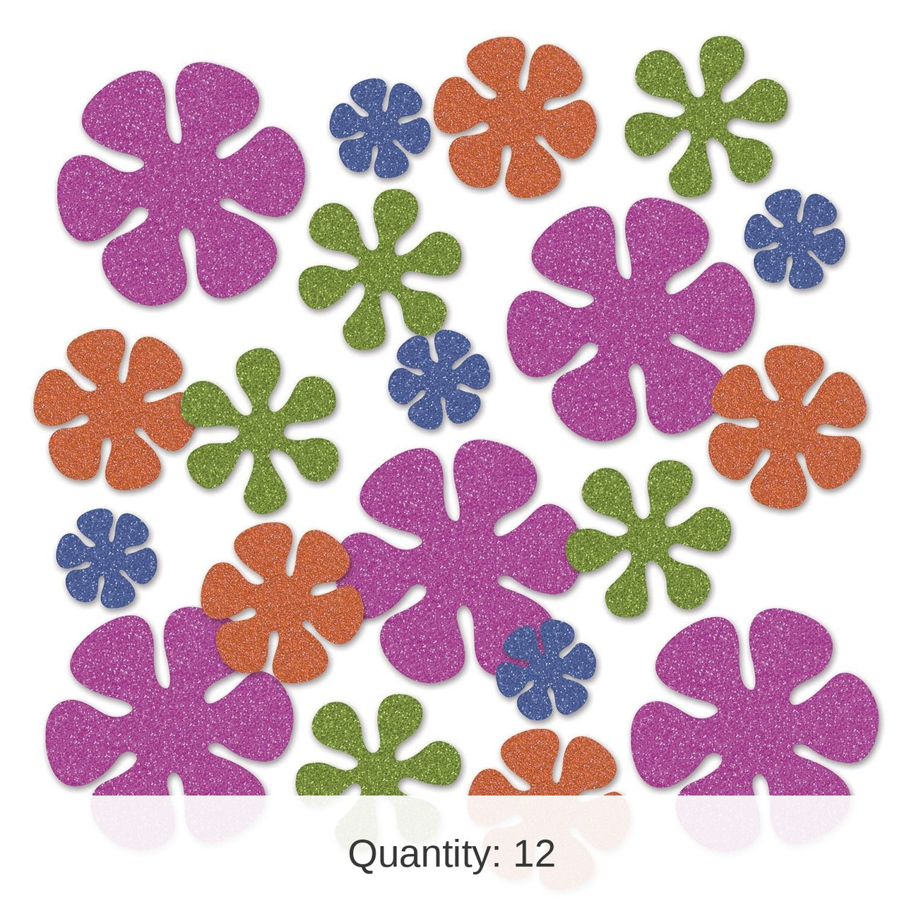 12 Pack Bulk Retro Flower Deluxe Party Sparkle Confetti (0.5 Oz/Pkg)