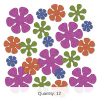 12 Pack Bulk Retro Flower Deluxe Party Sparkle Confetti (0.5 Oz/Pkg)