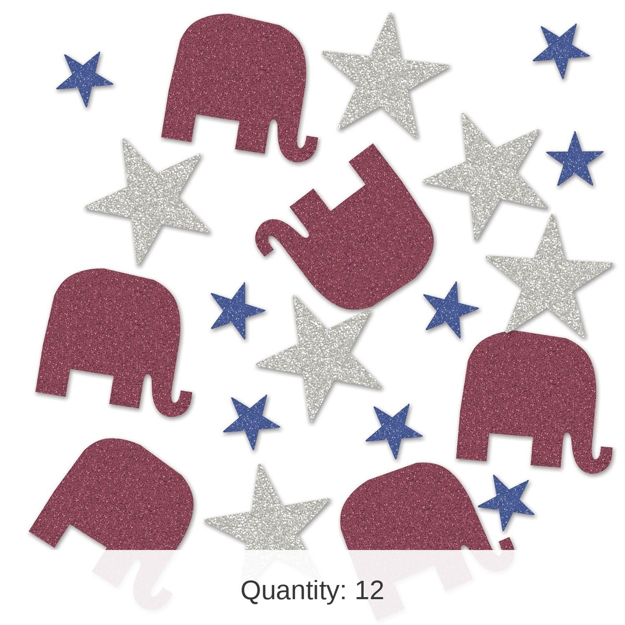 12 Pack Bulk Republican Deluxe Sparkle Party Confetti (0.5 Oz/Pkg)