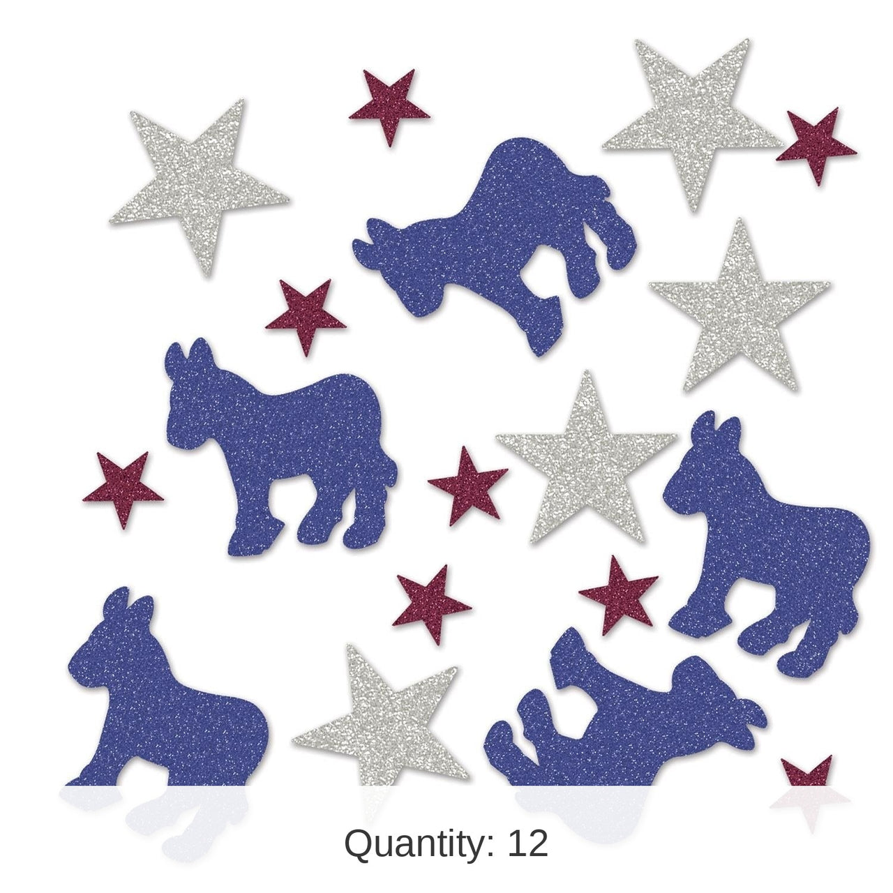 12 Pack Bulk Democratic Deluxe Sparkle Party Confetti (0.5 Oz/Pkg)