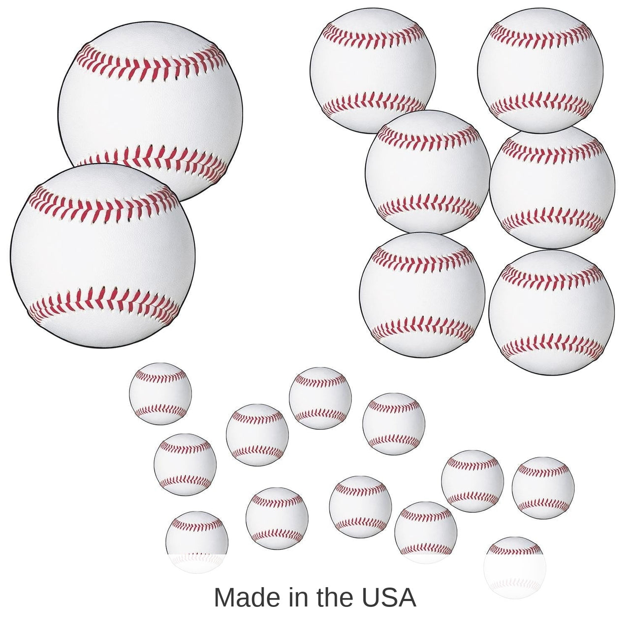 240 Pack Bulk Baseball Party Cutouts