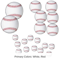 240 Pack Bulk Baseball Party Cutouts