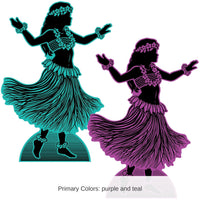 8 Pack Bulk Hula Dancer Silhouette Stand-Ups Luau Decor