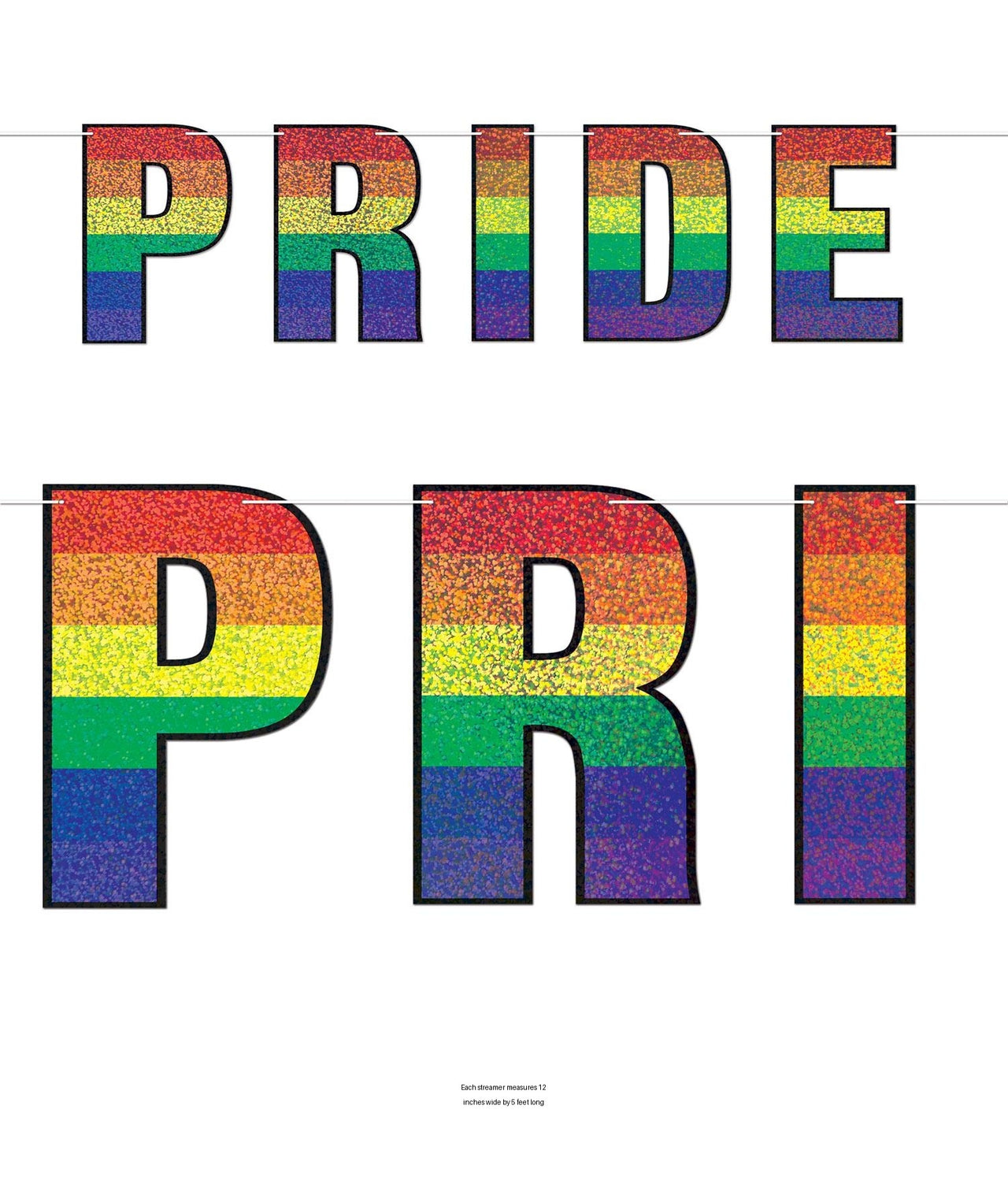 12 Pack Bulk Pride Party Streamer