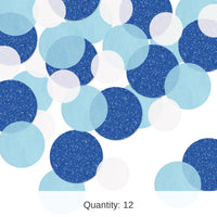 12 Pack Bulk Dot Deluxe Sparkle Party Confetti Blue/White (0.5 Oz/Pkg)