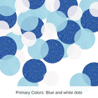 12 Pack Bulk Dot Deluxe Sparkle Party Confetti Blue/White (0.5 Oz/Pkg)