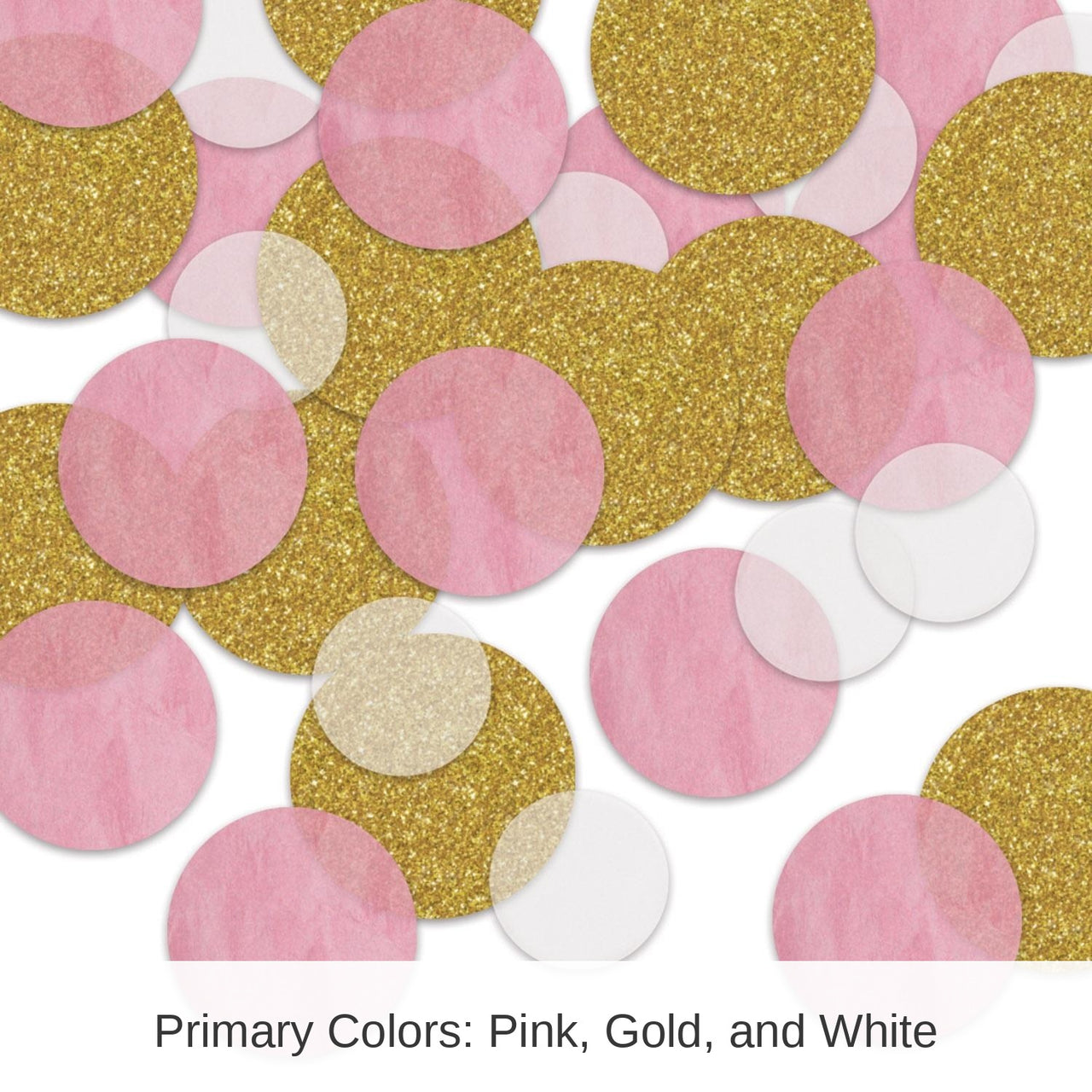 12 Pack Bulk Dot Deluxe Sparkle Party Gold/Pink/White Confetti (0.5 Oz/Pkg)
