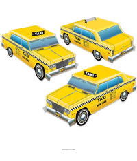 36 Pack Bulk 3-D Taxi Cab Party Centerpieces
