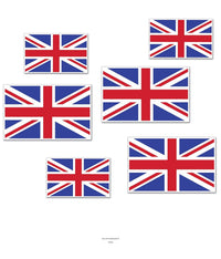 72 Pack Bulk British Flag Party Cutouts