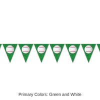 12 Pack Bulk Baseball Party Pennant Banner