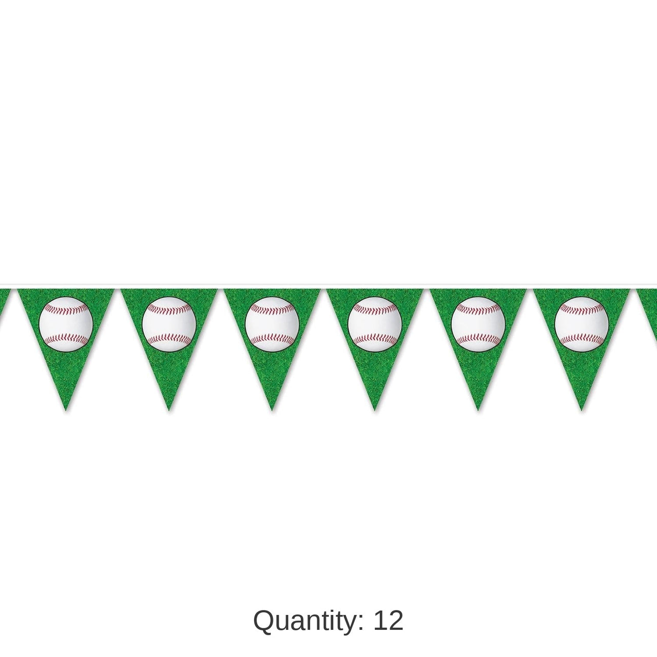 12 Pack Bulk Baseball Party Pennant Banner