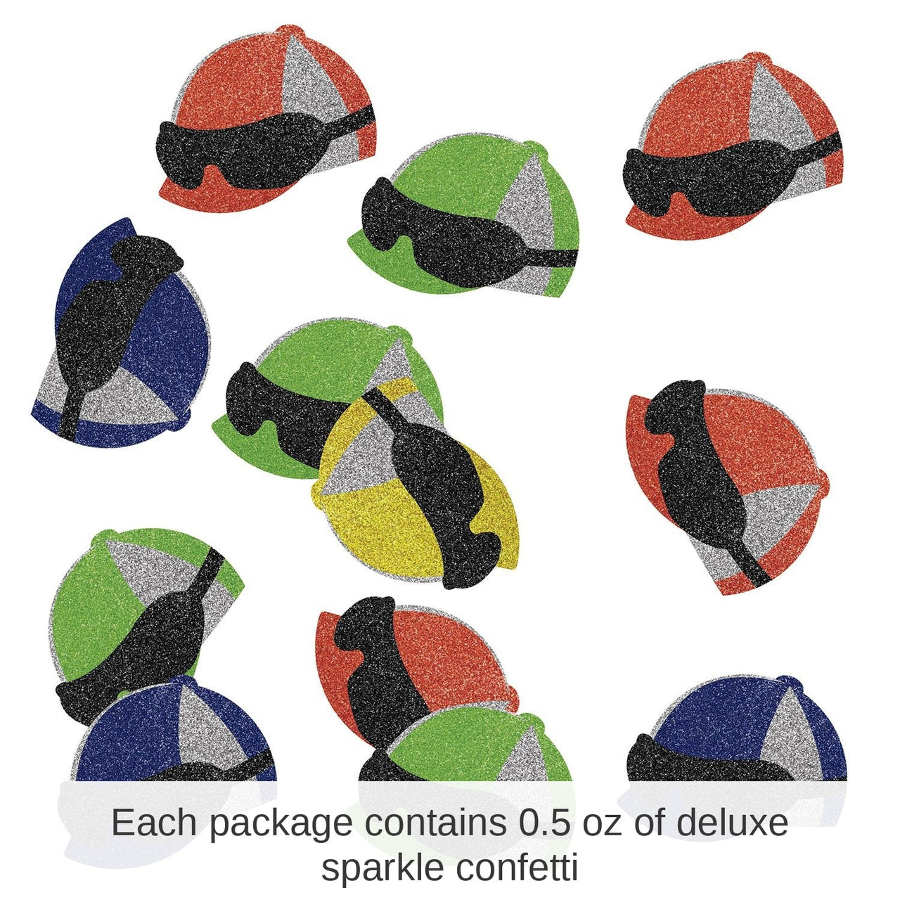 12 Pack Bulk Jockey Helmet Deluxe Sparkle Confetti (0.5 Oz/Pkg)