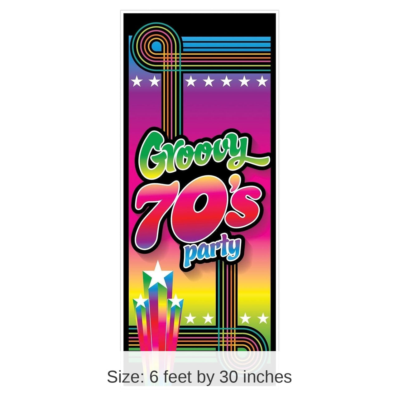 12 Pack Bulk 70's Groovy Party Door Cover