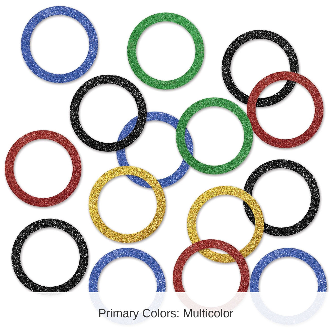 12 Pack Bulk Sports Party Rings Del Sparkle Confetti (0.5 Oz/Pkg)