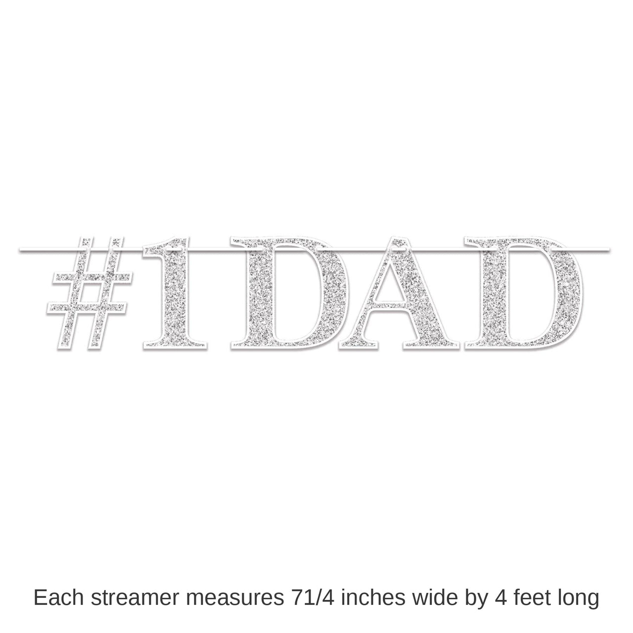 12 Pack Bulk Father's Day #1 Dad Streamer