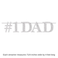 12 Pack Bulk Father's Day #1 Dad Streamer