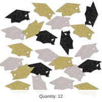 12 Pack Bulk Graduation Party Deluxe Sparkle Confetti (0.5 Oz/Pkg)