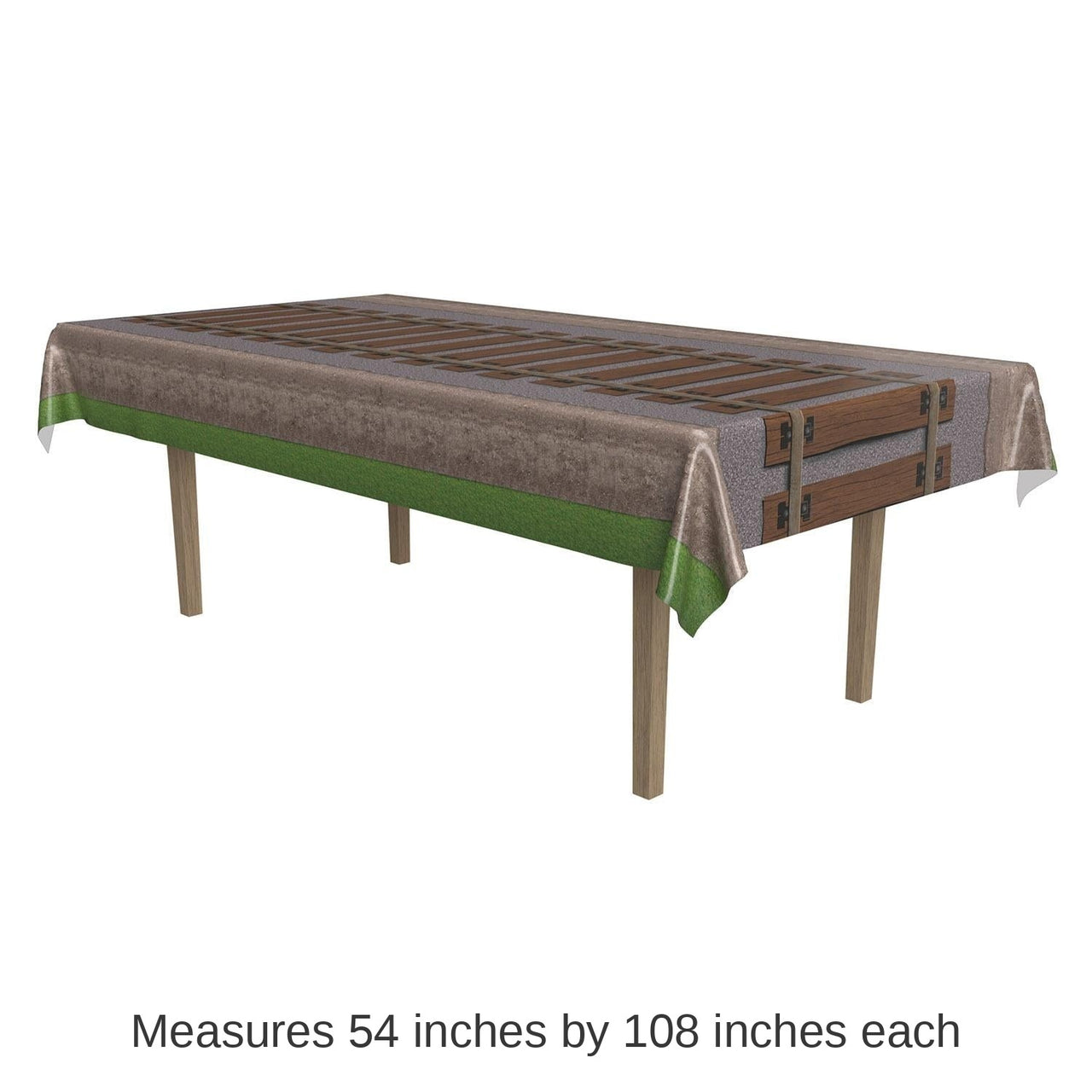 12 Pack Bulk Railroad Track Party Tablecover