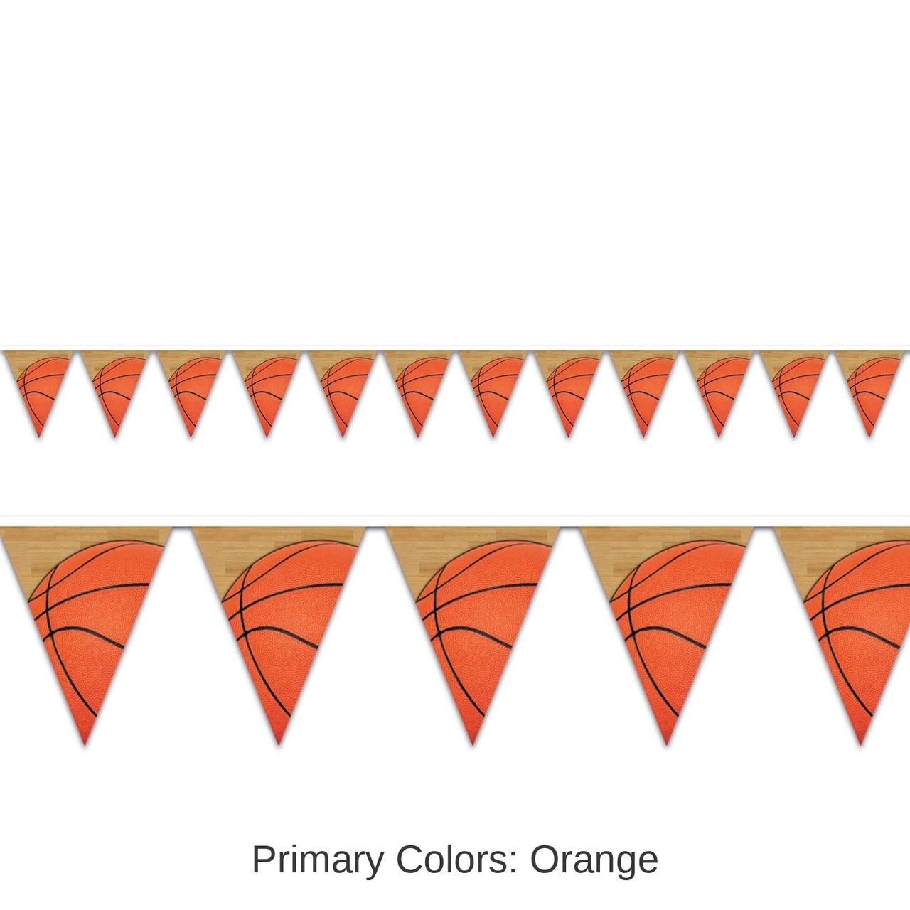 12 Pack Bulk Basketball Party Pennant Banner