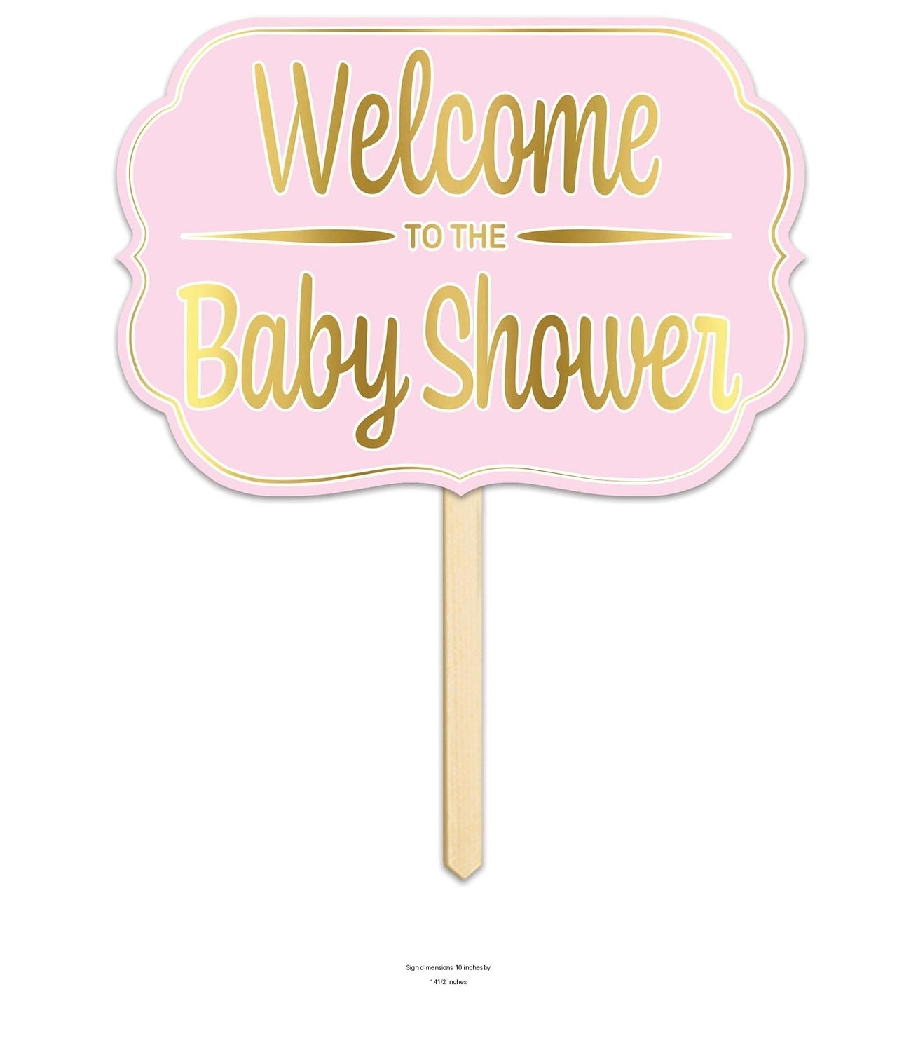 6 Pack Bulk Foil Welcome To The Baby Shower Yard Sign- Pink