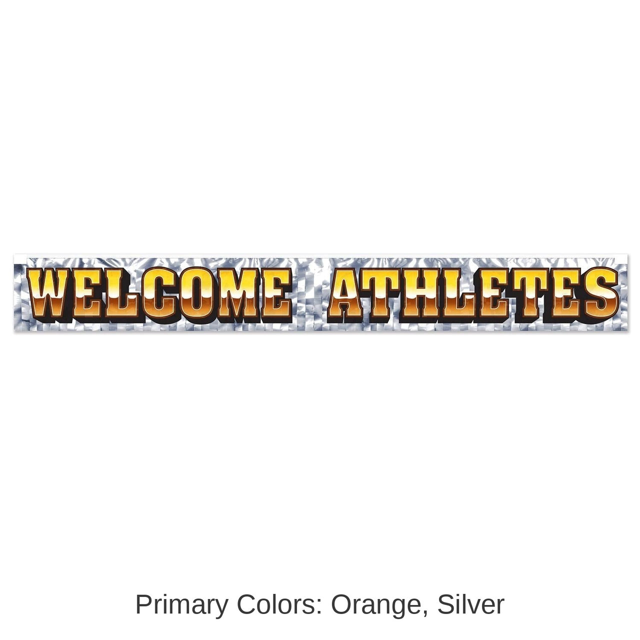 12 Pack Bulk Metallic Welcome Athletes Party Fringe Banner