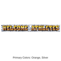 12 Pack Bulk Metallic Welcome Athletes Party Fringe Banner