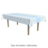 12 Pack Bulk Striped Tablecover - Boy