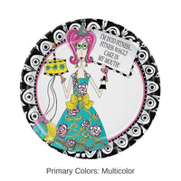 96 Pack Bulk Dolly Mama's Adult Celebration Party Paper Plates 9 inch