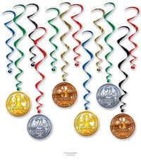 72 Pack Bulk Award Medal Party Whirls